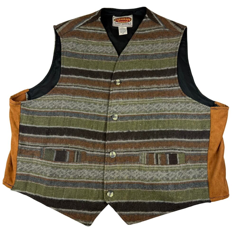 Paragraff Clothing Co Wool Blend Striped Vest Size M